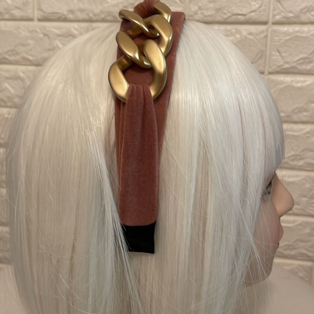 Chain and velvet headband - Picture 2 of 4